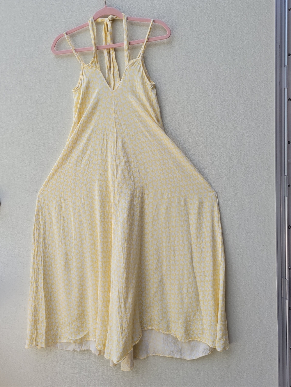Zara Yellow and White Floral Top Women Size XS.